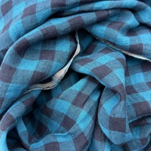 TROPEA Turquoise Navy Check