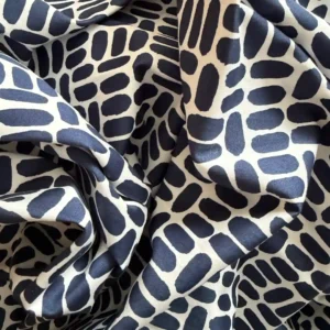 VENICE Navy & White Oval Print