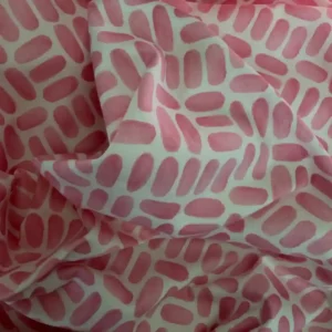 VENICE Pastel Pink & White Oval Print